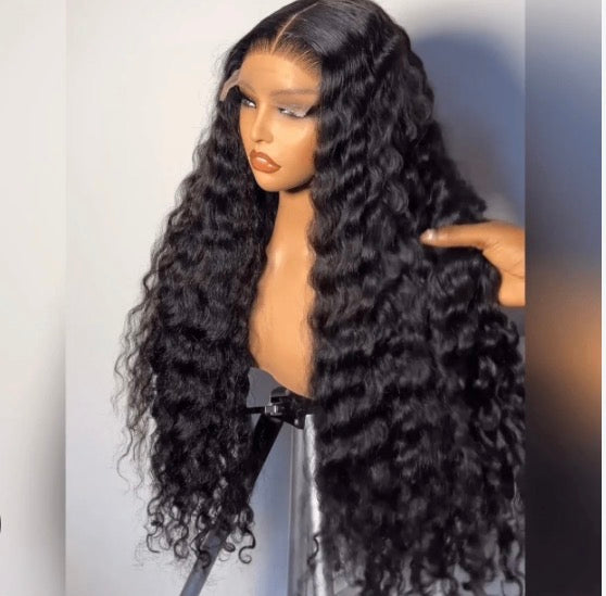 Black Deep Wave 180% Density (13x4) Glueless HD Lace