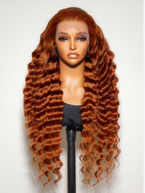 Ginger Deep Wave 180% Density (13x4) Glueless HD Lace
